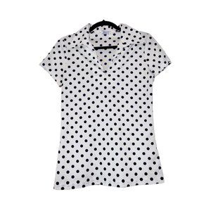 Vintage 70s Ship’n Shore polka dot blouse